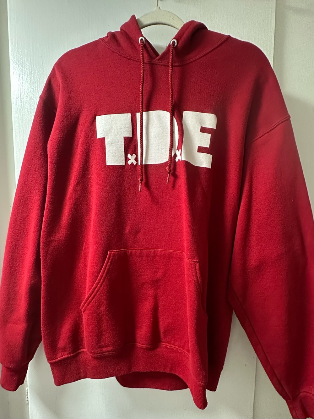 TDE Red Hoodie with White Logo